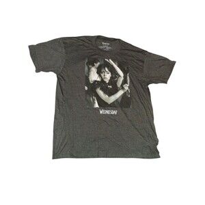 Wednesday Jenna Ortega Netflix 2023 Charcoal Gray T-Shirt Men's 2XL